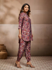 Printed Top With Palazzos Co-Ords