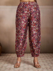 Printed Mandarin Collar Top & Trousers Co-Ords