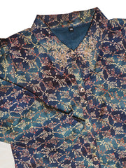 Printed Shirt Collar Top With Palazzos Co-Ords