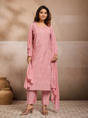 Women Ethnic Motifs Embroidered Regular Thread Work Pure Cotton Kurta with Trousers & With Dupatta
