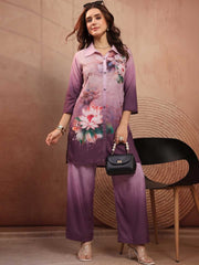 Women Floral Printed Top with Palazzo Set