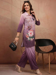Women Floral Printed Top with Palazzo Set