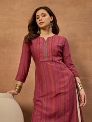 Women Ethnic Motifs Printed Sequinned Kurta