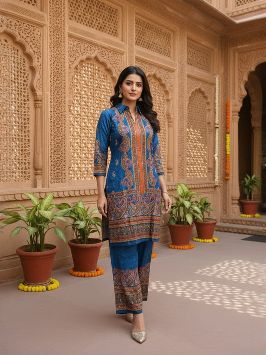 Printed Top with Palazzos