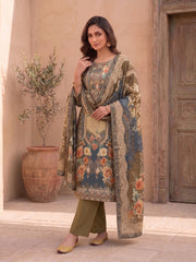 Women Floral Printed Regular Pure Cotton Kurta with Trousers & With Dupatta