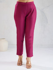 Paisley Printed A Line Gotta Patti Kurta With Trousers & With Dupatta