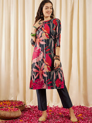 Women Floral Printed Regular Kurta with Trousers