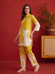 Linen Printed Top with Palazzos