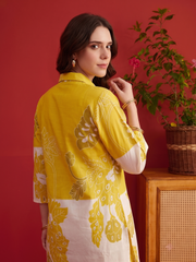 Linen Printed Top with Palazzos