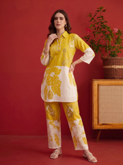 Linen Printed Top with Palazzos