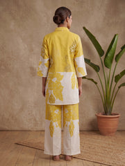 Floral Linen Printed Tunic with Palazzos
