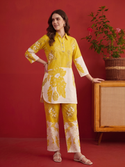 Linen Printed Top with Palazzos