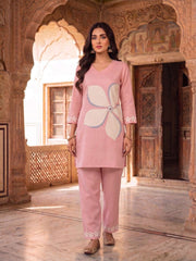 Floral Linen Printed Tunic with Trousers