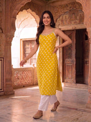 Women Ethnic Motifs Printed Regular Mirror Work Kurta with Palazzos