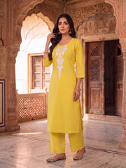 Women Ethnic Motifs Embroidered Regular Thread Work Kurta with Palazzos
