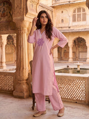 Women Ethnic Motifs Embroidered Regular Thread Work Kurta with Palazzos