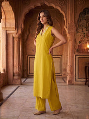 Women Ethnic Motifs Embroidered Regular Thread Work Kurta with Palazzos