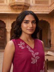 Floral Embroidered Tunic with Palazzos