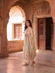 Women Printed Regular Kurta with Trousers & With Dupatta