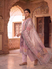 Women Floral Printed Regular Kurta with Trousers & With Dupatta