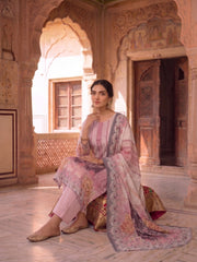 Women Floral Printed Regular Kurta with Trousers & With Dupatta