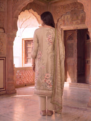 Women Floral Printed Regular Sequinned Kurta with Trousers & With Dupatta