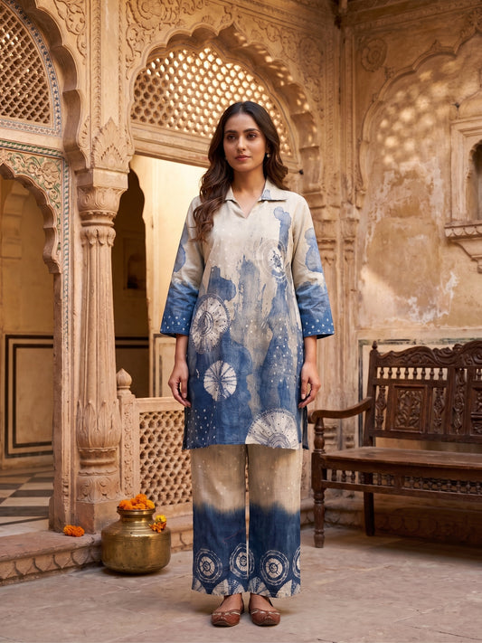 Tie and Dye Dyed Tunic with Palazzos