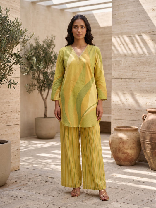 Printed Tunic with Palazzos