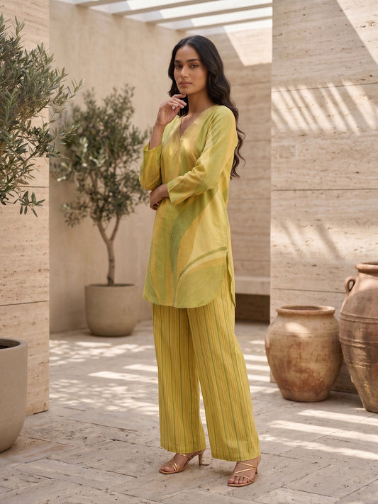 Printed Tunic with Palazzos