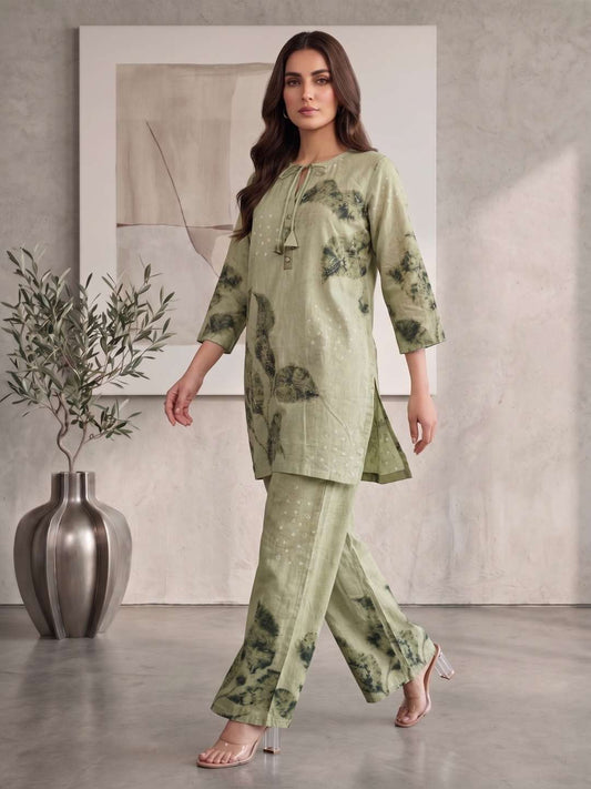 Bohemian Dyed Tunic with Palazzos
