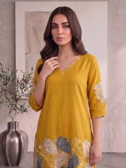 Floral Embroidered Tunic with Trousers
