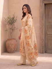 Women Floral Printed Regular Pure Silk Kurta with Trousers & With Dupatta