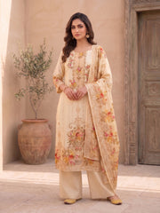 Women Floral Printed Regular Pure Silk Kurta with Trousers & With Dupatta
