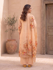 Women Floral Printed Regular Pure Silk Kurta with Trousers & With Dupatta