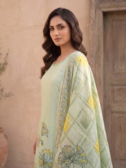 Women Floral Printed Regular Sequinned Pure Silk Kurta with Palazzos & With Dupatta