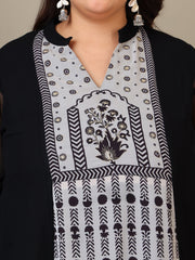 Women Plus Size Ethnic Motifs Printed Kurta with Palazzo & Dupatta