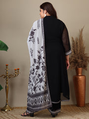 Women Plus Size Ethnic Motifs Printed Kurta with Palazzo & Dupatta