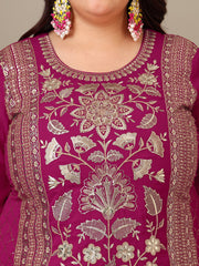 Women Ethnic Motifs Embroidered Regular Kurta Palazzos & With Dupatta