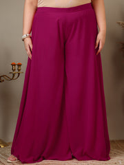 Women Ethnic Motifs Embroidered Regular Kurta Palazzos & With Dupatta