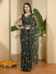 Floral Organza Saree