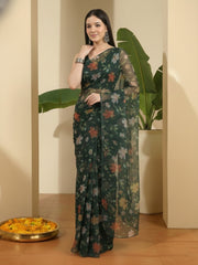 Floral Organza Saree