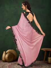 Ruffle Saree With Blouse Piece