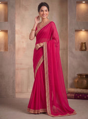 Zari Poly Georgette Saree
