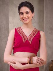 Zari Poly Georgette Saree