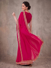 Zari Poly Georgette Saree