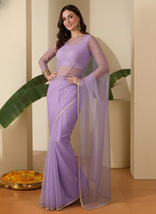 Embroidered Net Saree