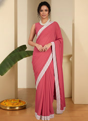 Embellished Poly Georgette Saree