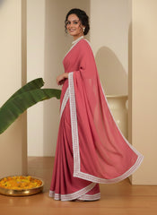 Embellished Poly Georgette Saree