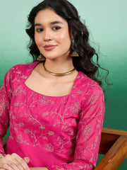 Embroidered A-Line Maxi Dress