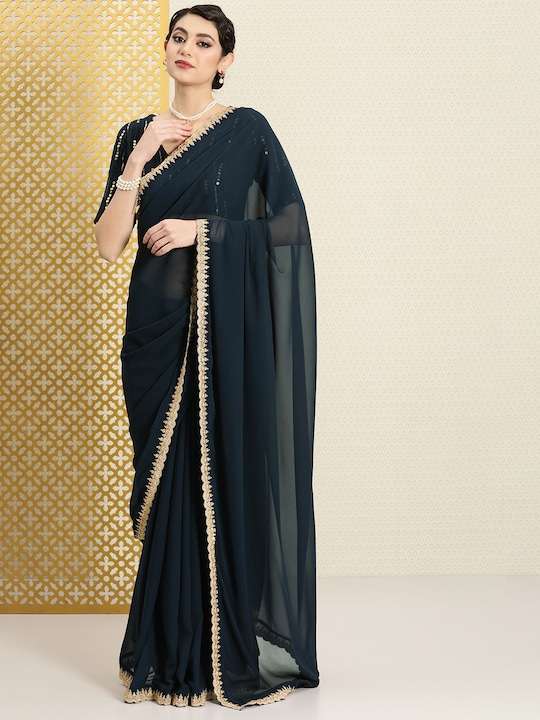 Zari Embroidered Saree